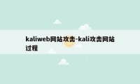 kaliweb网站攻击-kali攻击网站过程